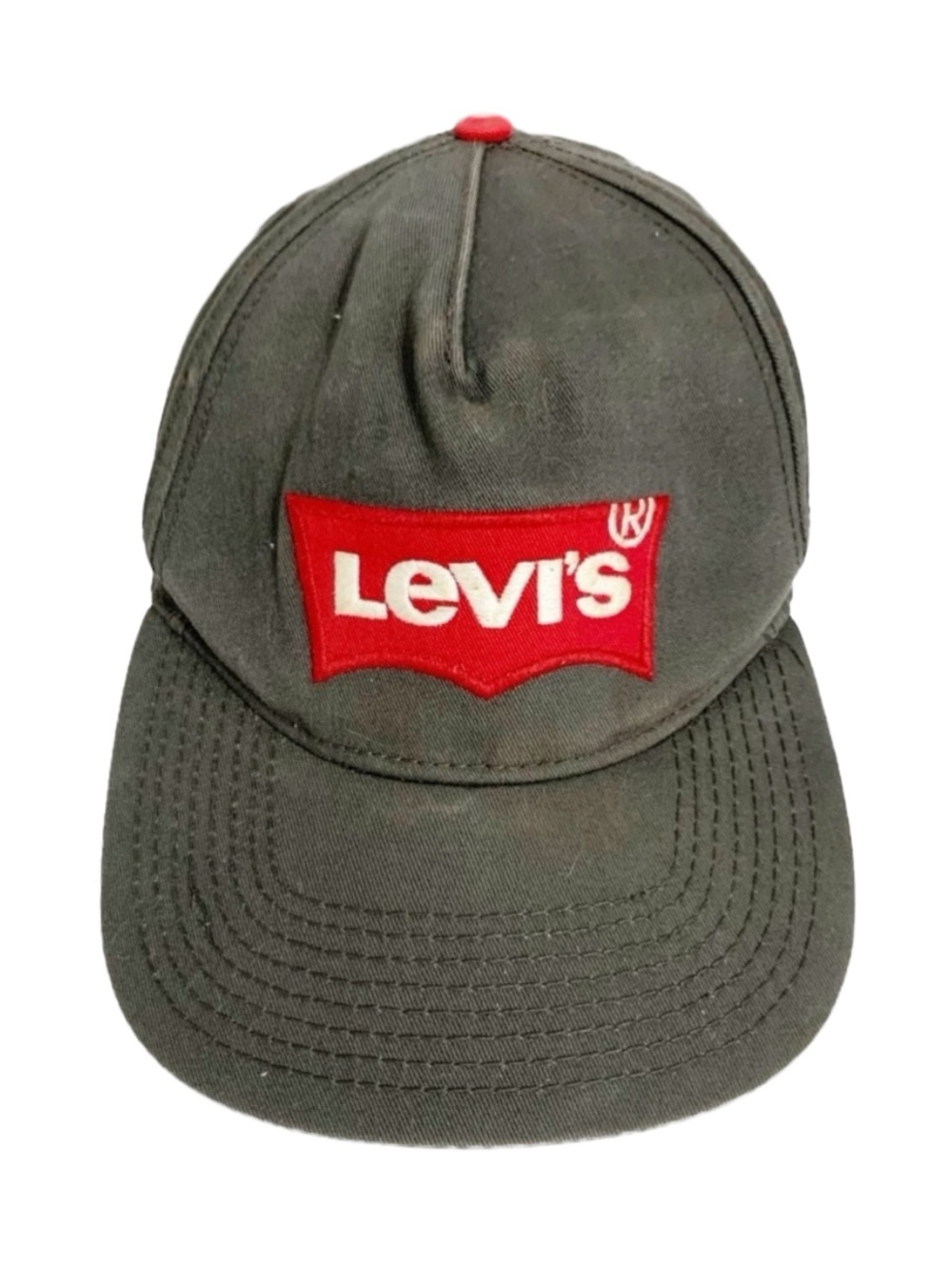 Levi’s Red Tag Batwing Graphic Logo Gray Cotton Adjustable Baseball CapHat ❤️🩶